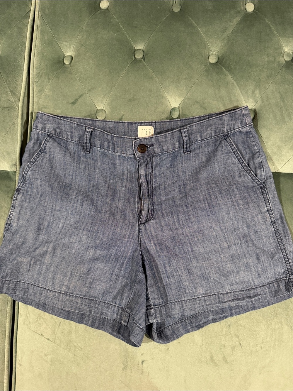 Casual Light Blue Women's Shorts